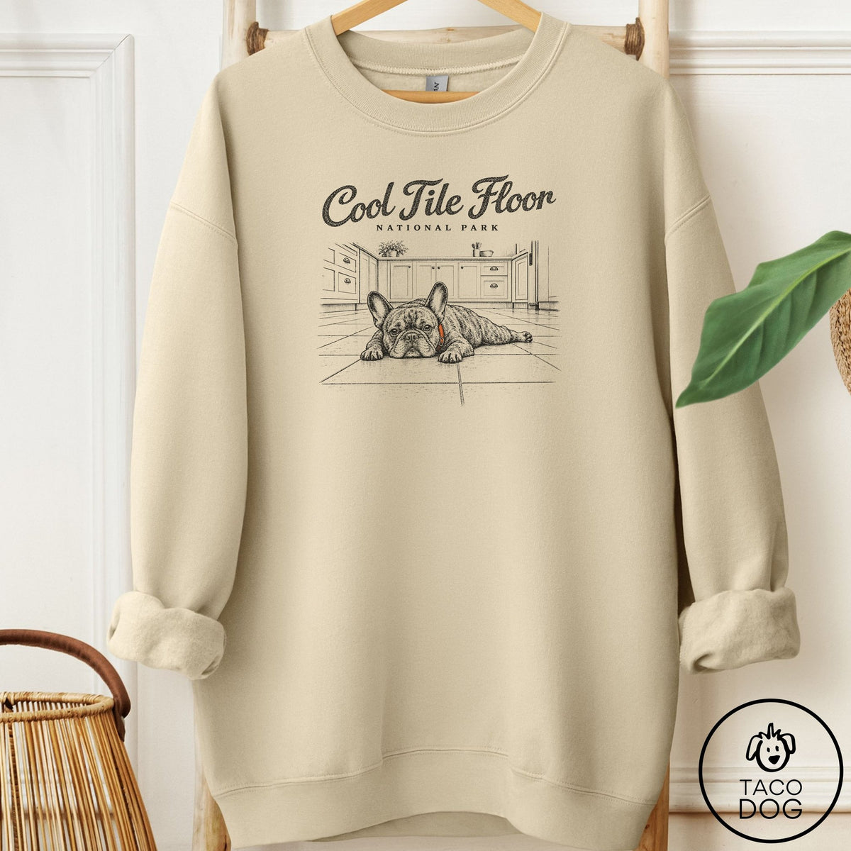 French Bulldog Frenchie National Park Sweatshirt Sand Taco-Dog