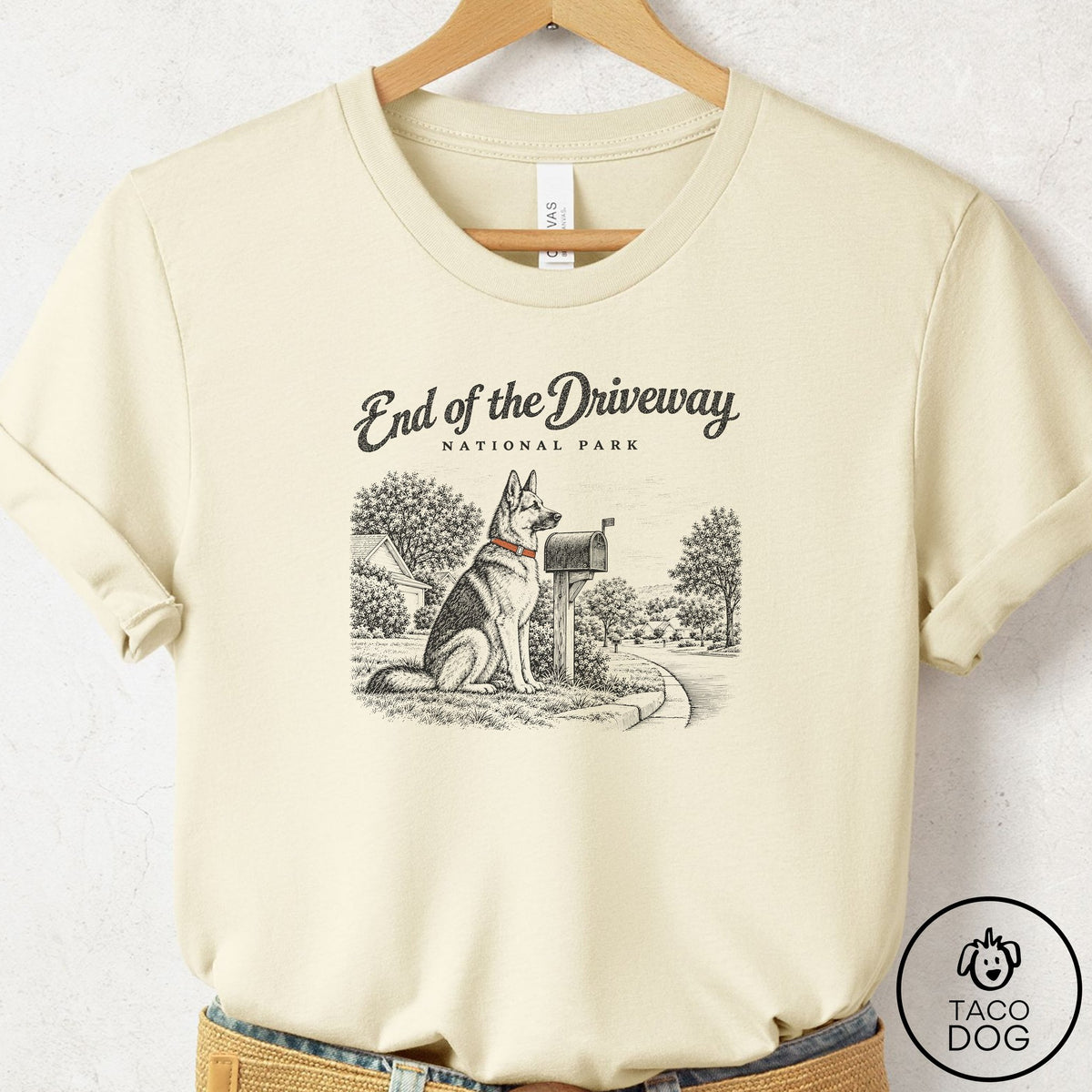 German Shepherd National Park T-Shirt Natural Taco-Dog