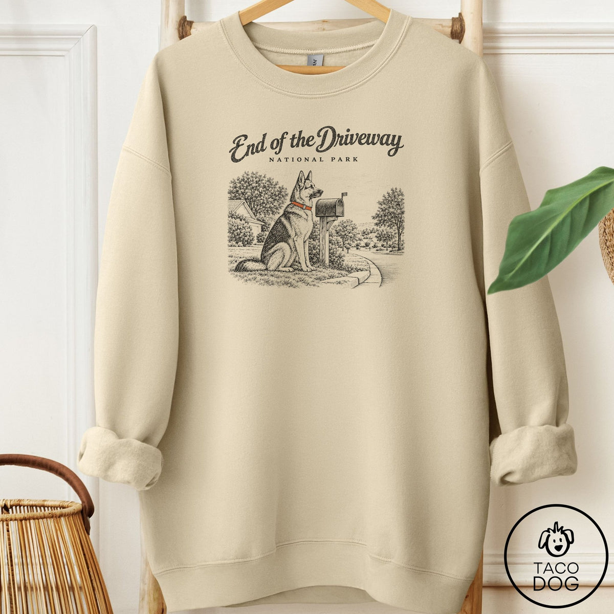German Shepherd National Park Sweatshirt Sand Taco-Dog