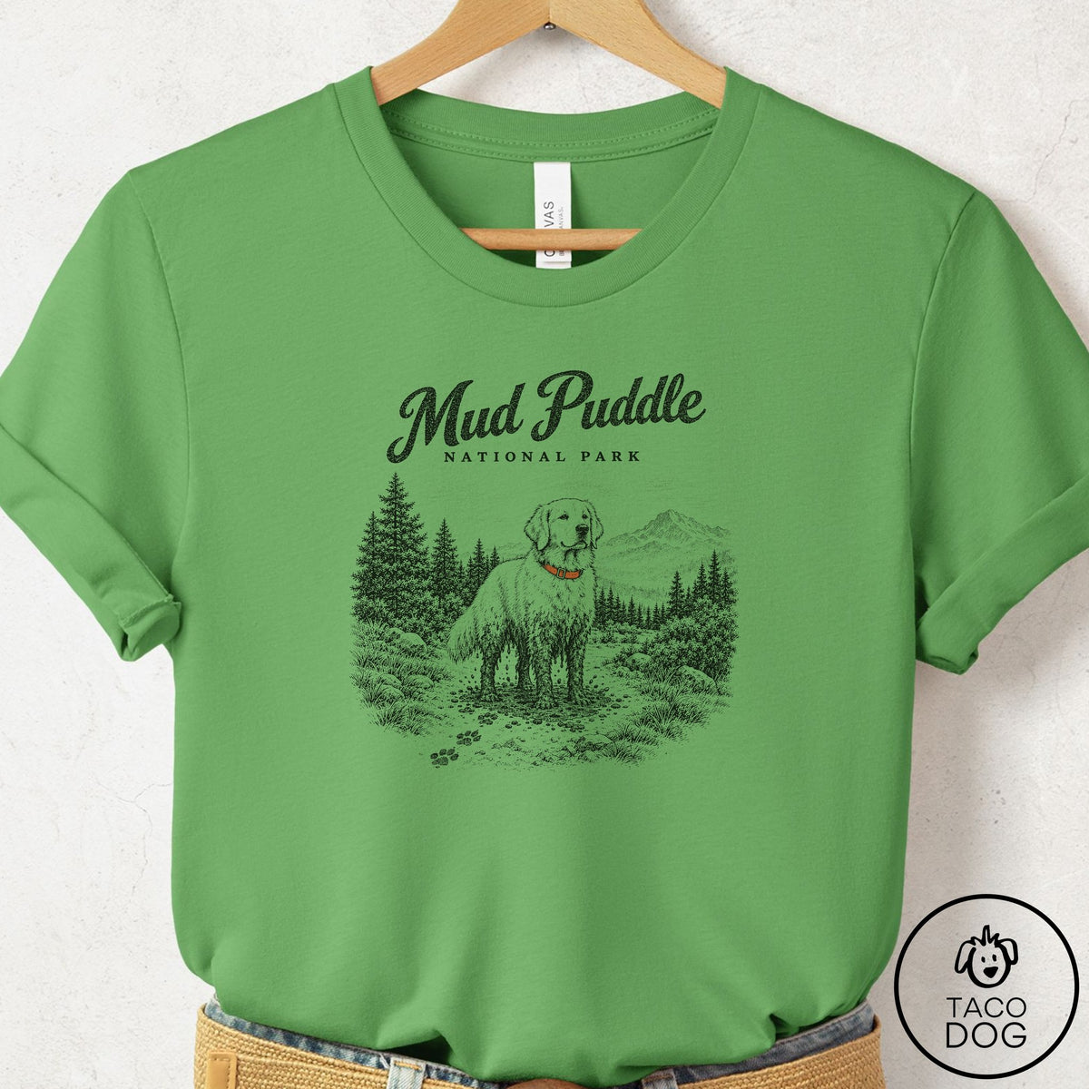 Golden Retriever National Park T-Shirt Leaf Taco-Dog