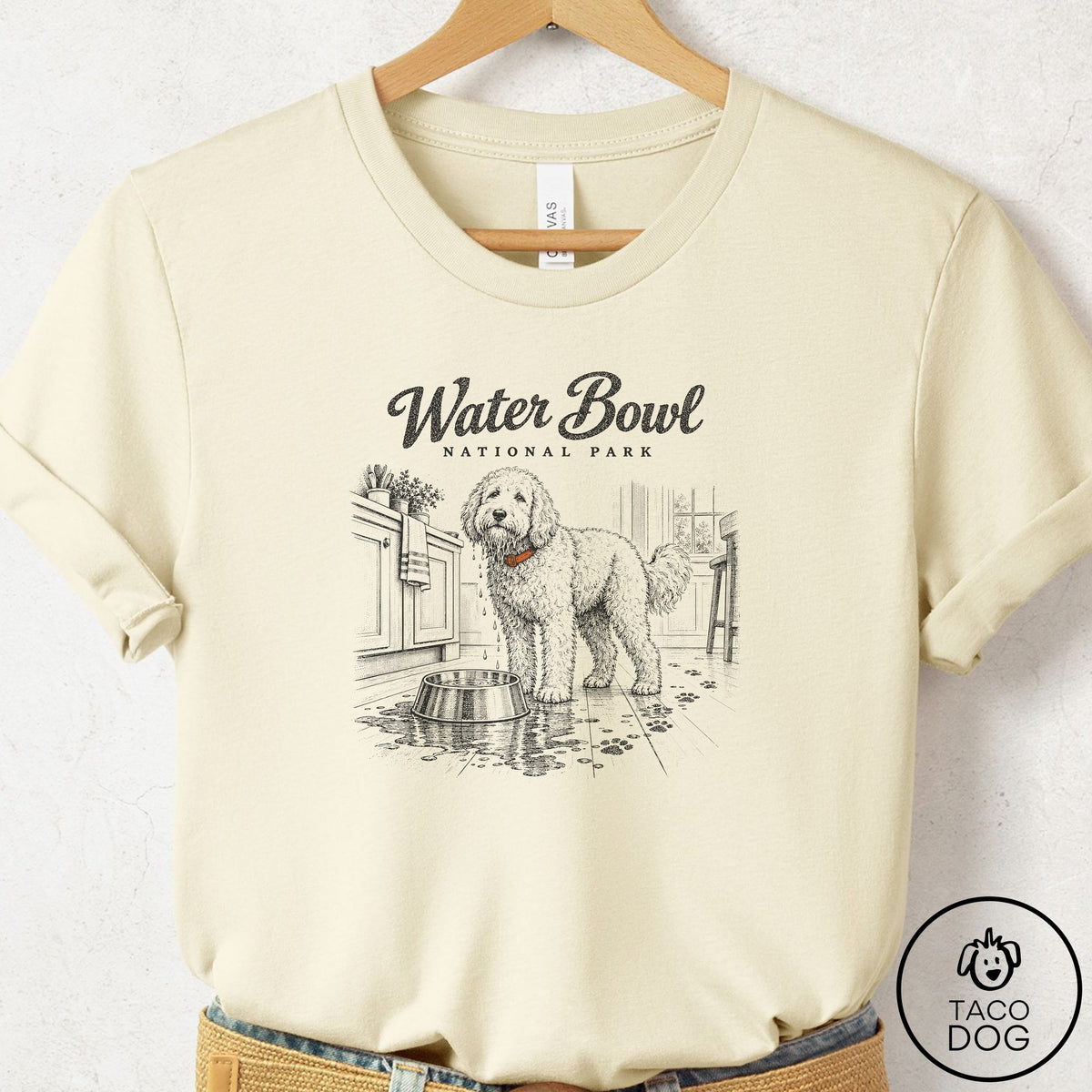 Doodle National Park T-Shirt Natural Taco-Dog