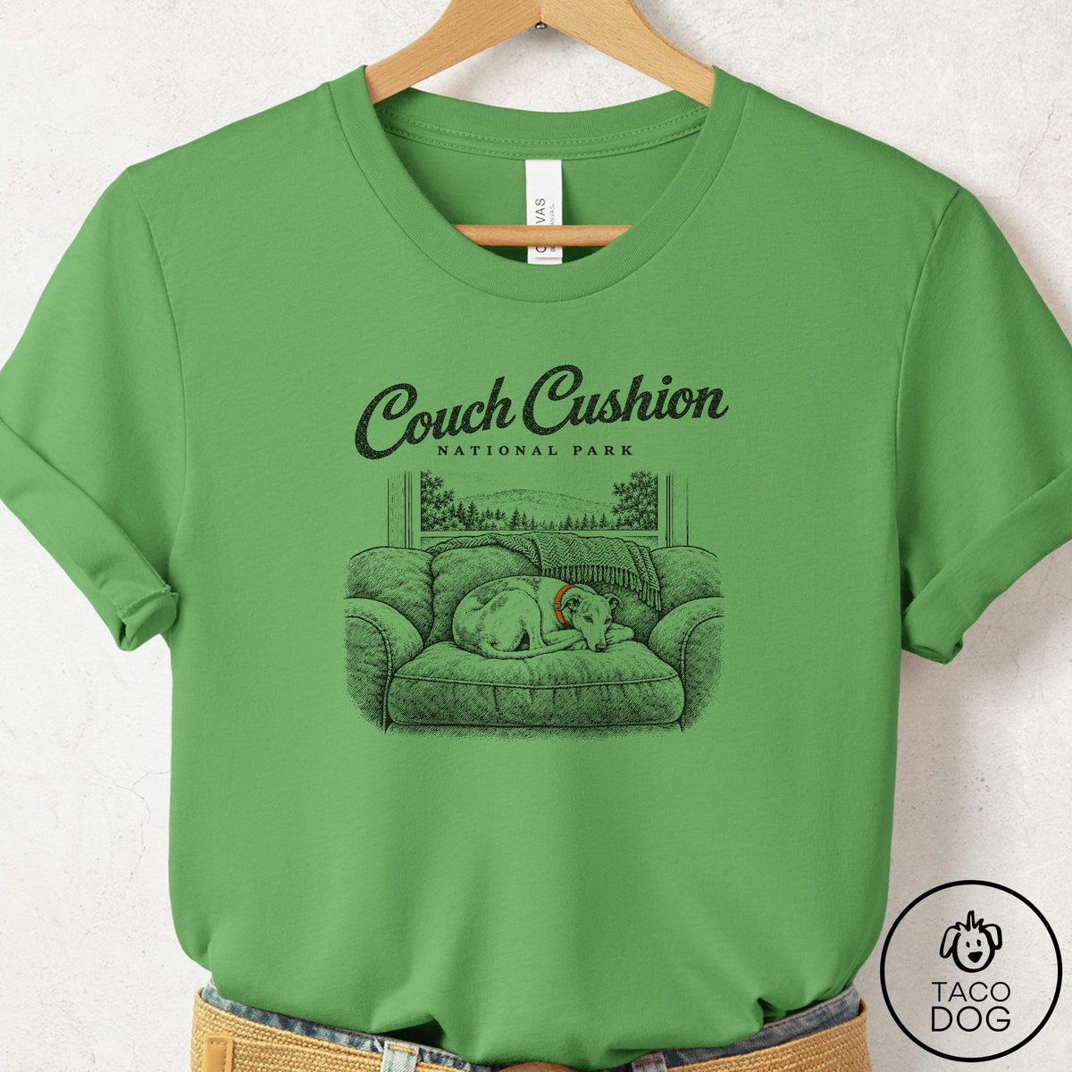 Italian Greyhound Whippet National Park T-Shirt Leaf Taco-Dog