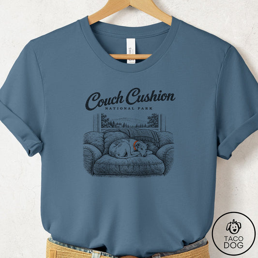 Italian Greyhound Whippet National Park T-Shirt Steel Blue Taco-Dog