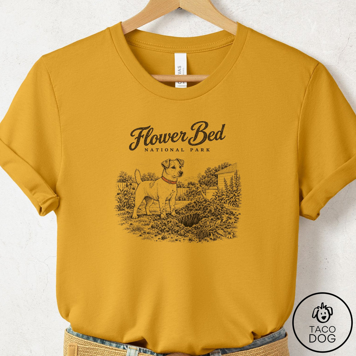 Jack Russell National Park T-Shirt Mustard Taco-Dog