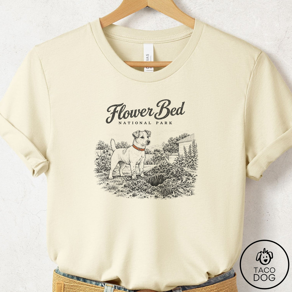 Jack Russell National Park T-Shirt Natural Taco-Dog