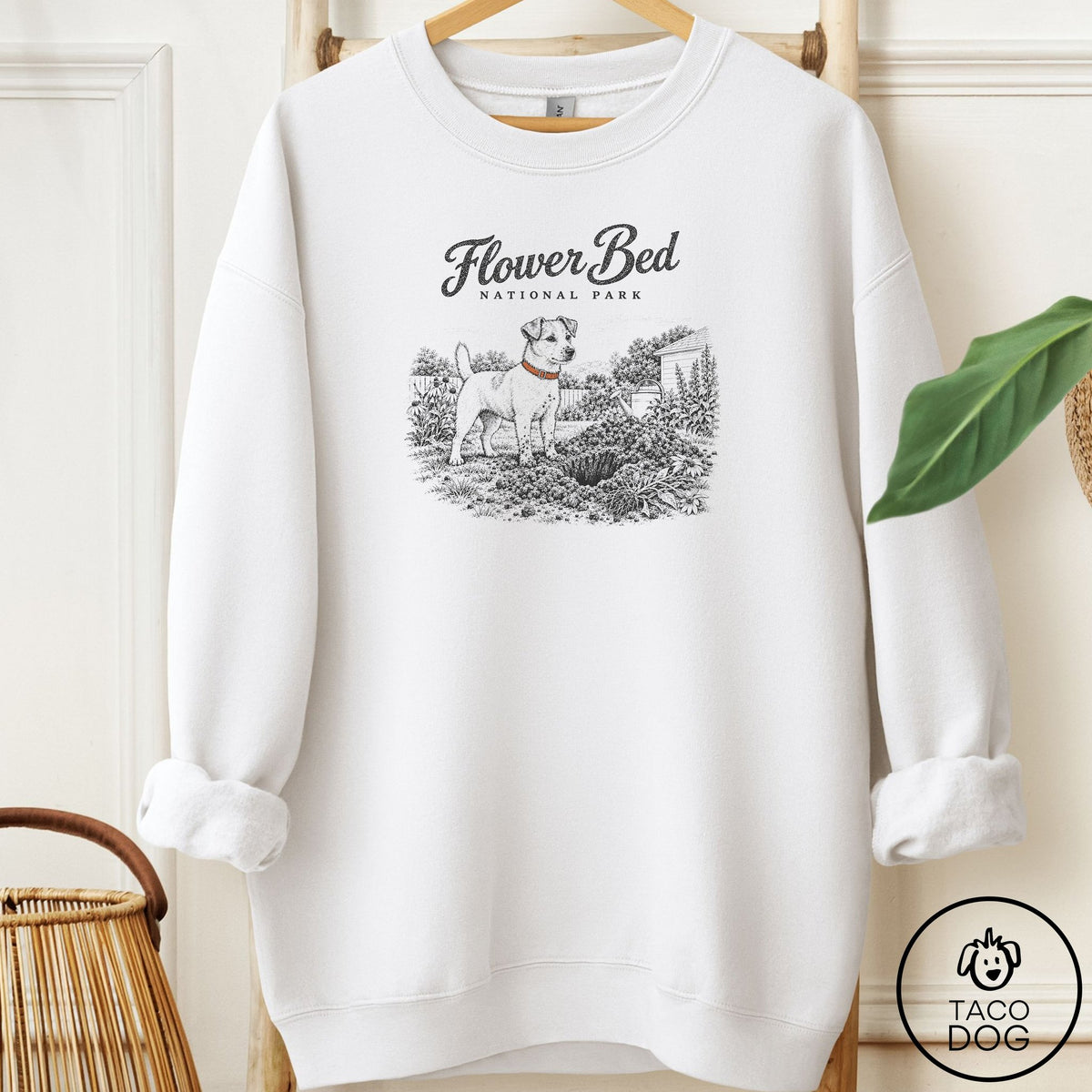 Jack Russell National Park Sweatshirt White Taco-Dog