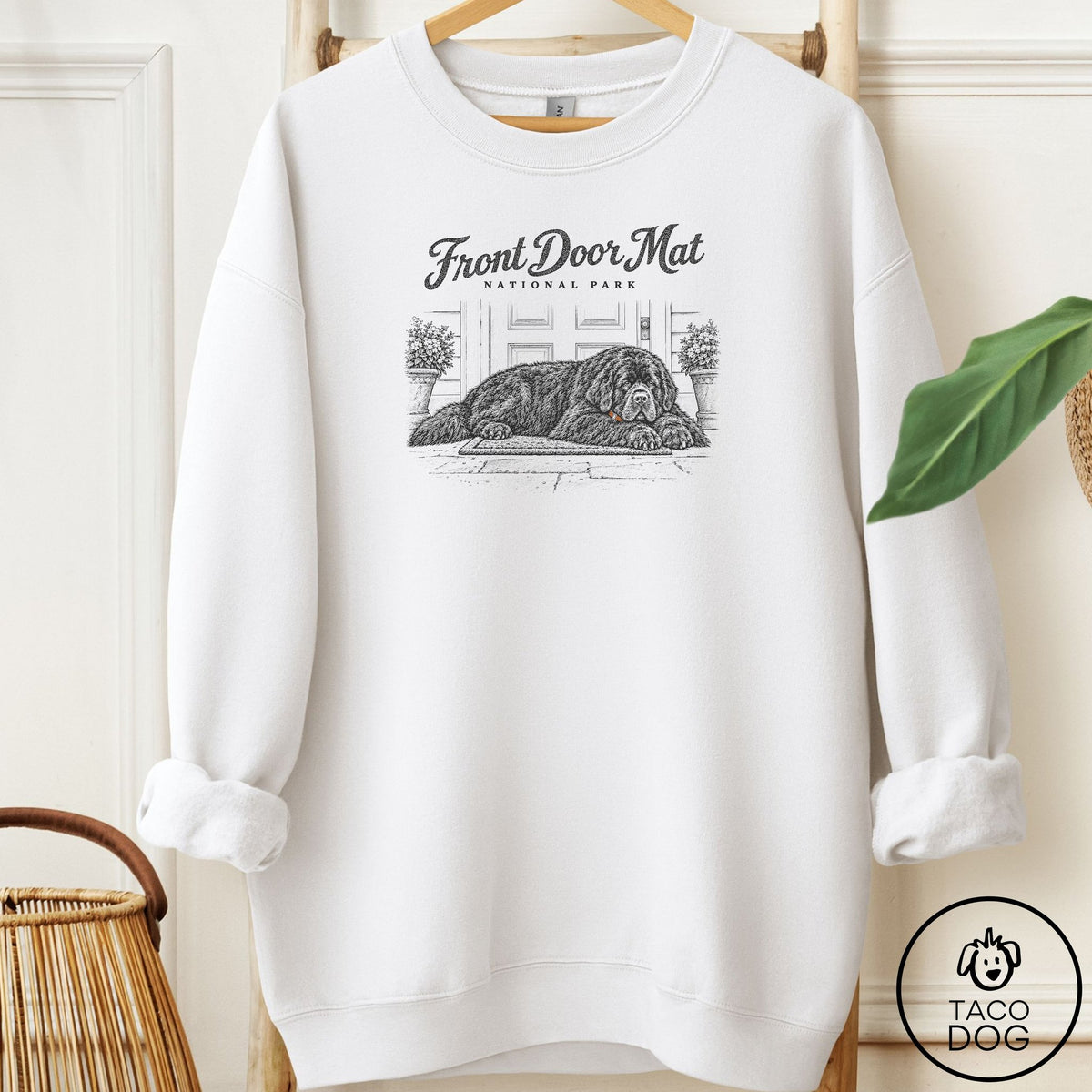 Newfoundland National Park Sweatshirt White Taco-Dog