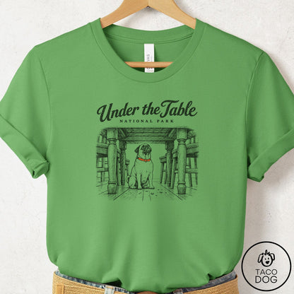 Pug National Park T-Shirt Leaf Taco-Dog