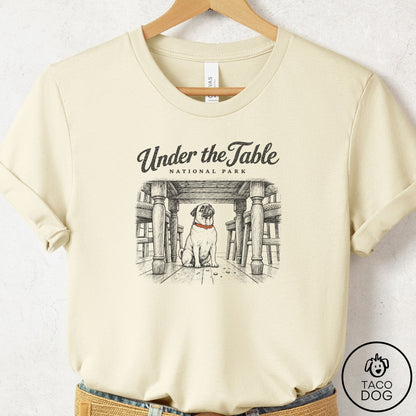 Pug National Park T-Shirt Natural Taco-Dog