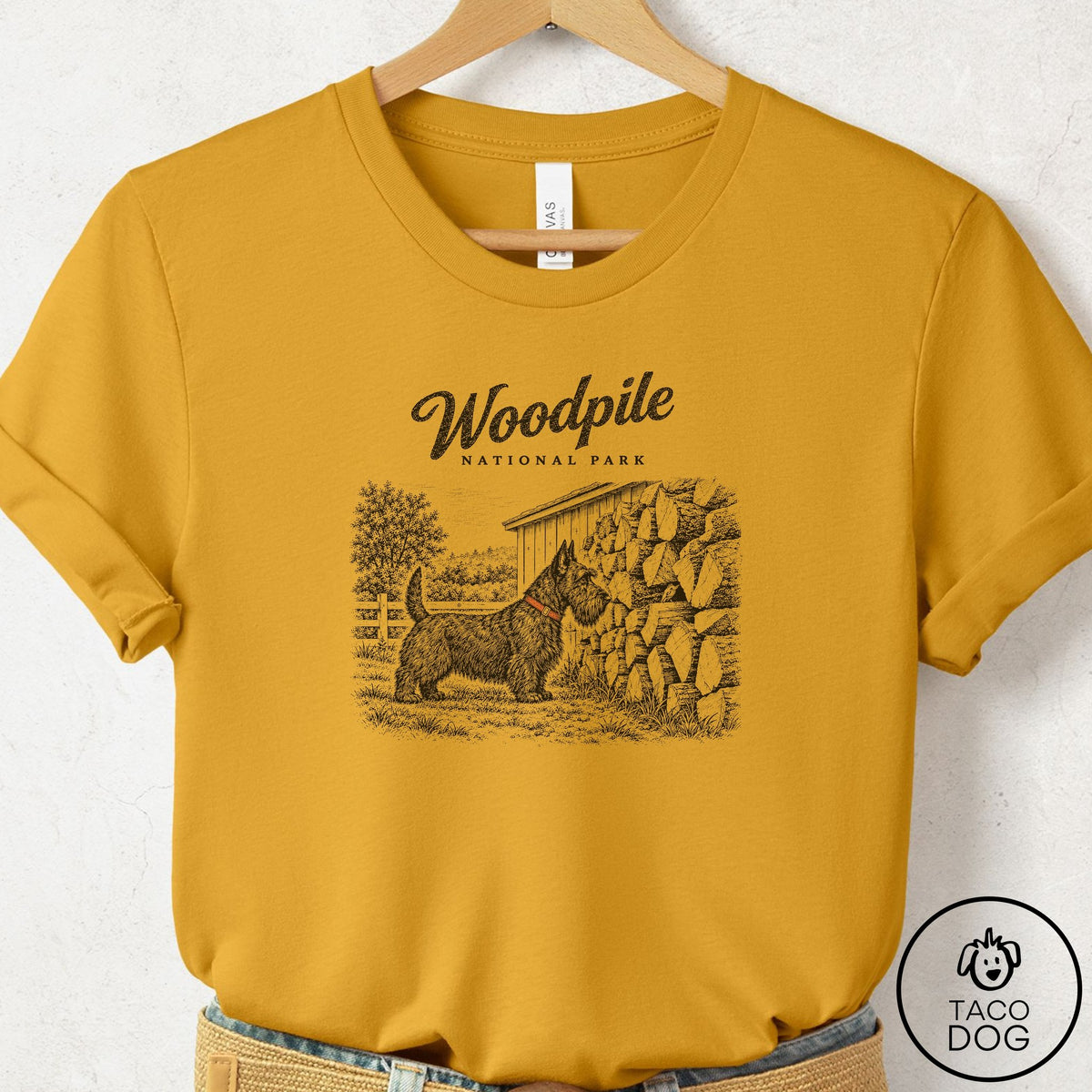 Scottie National Park T-Shirt Mustard Taco-Dog