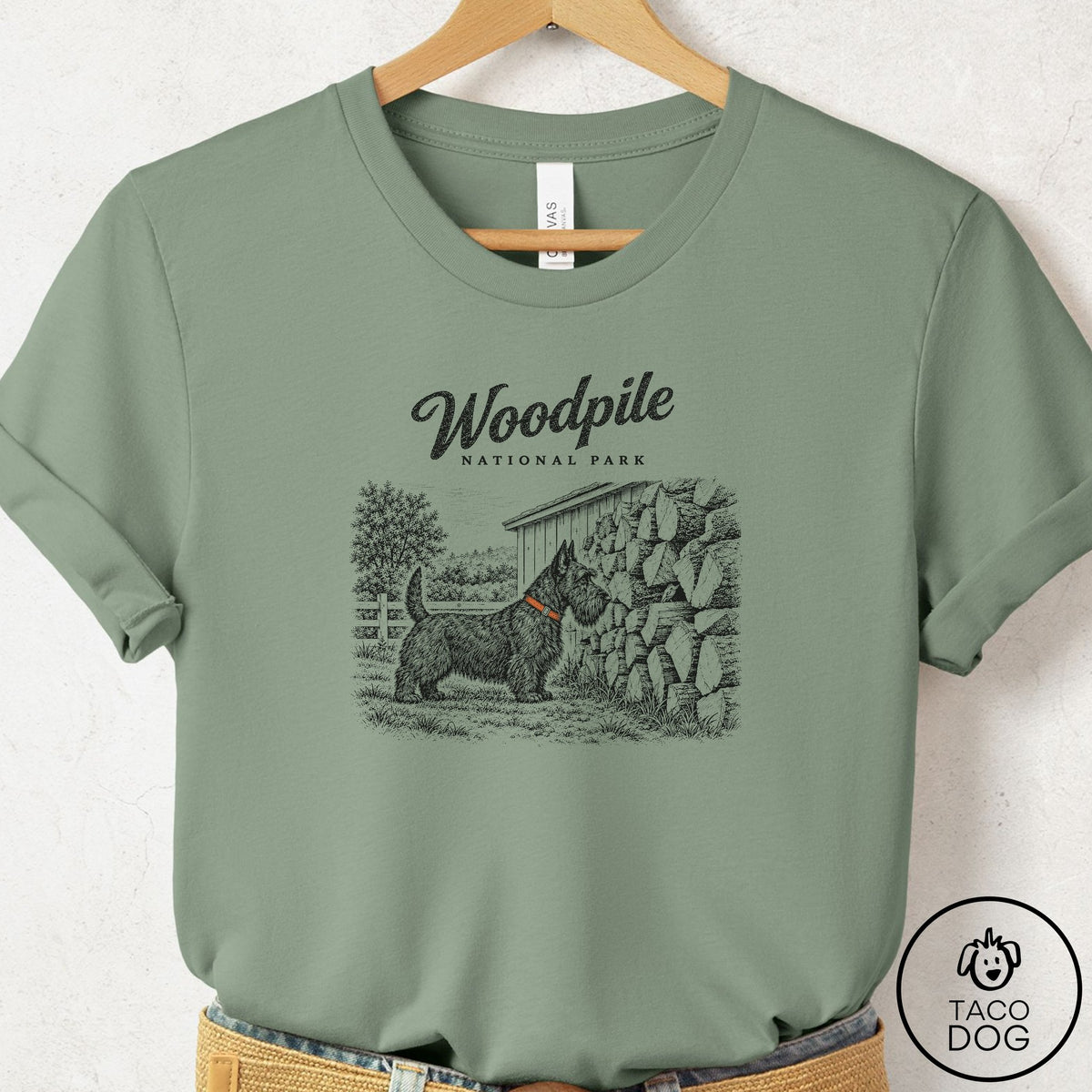 Scottie National Park T-Shirt Sage Taco-Dog