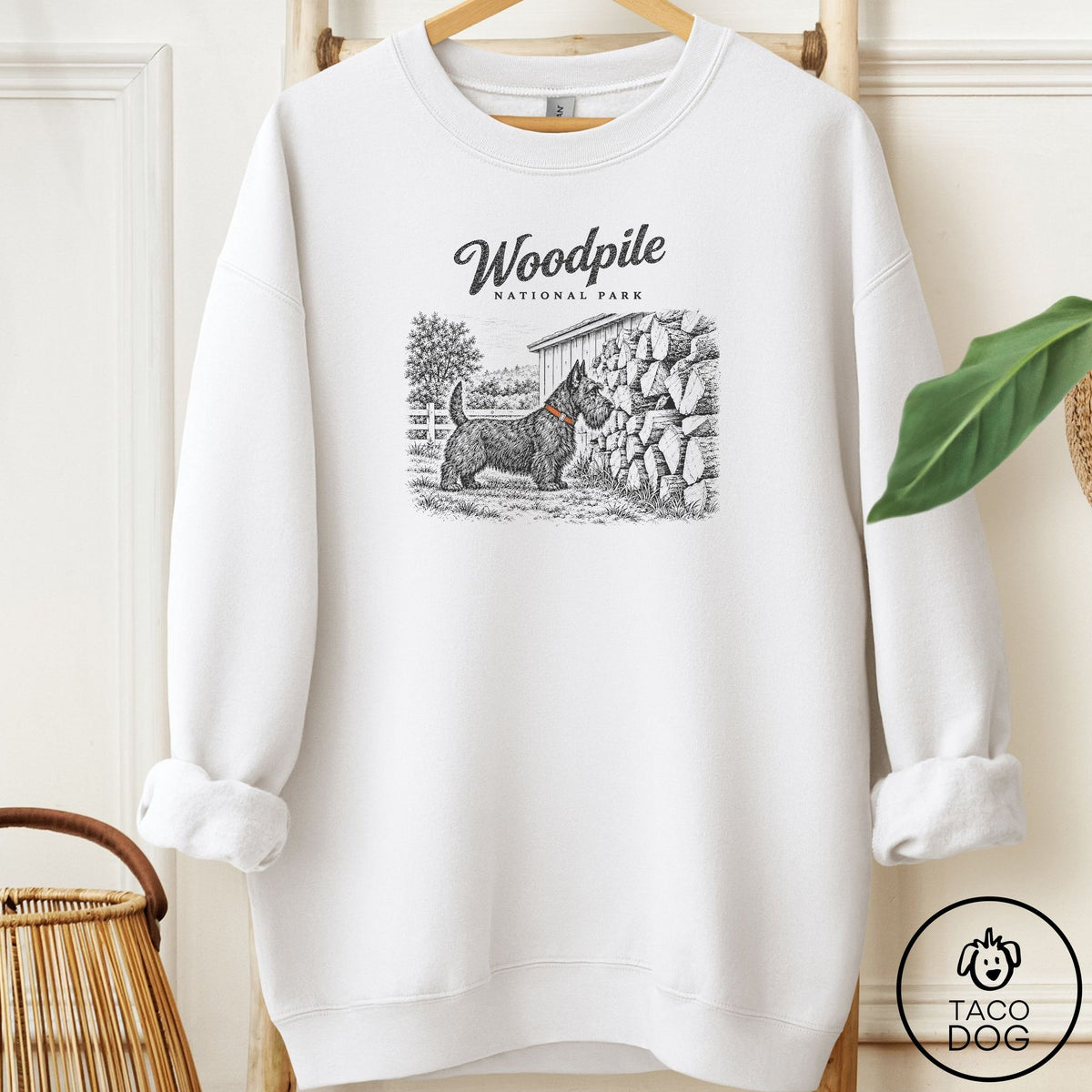 Scottie National Park Sweatshirt White Taco-Dog