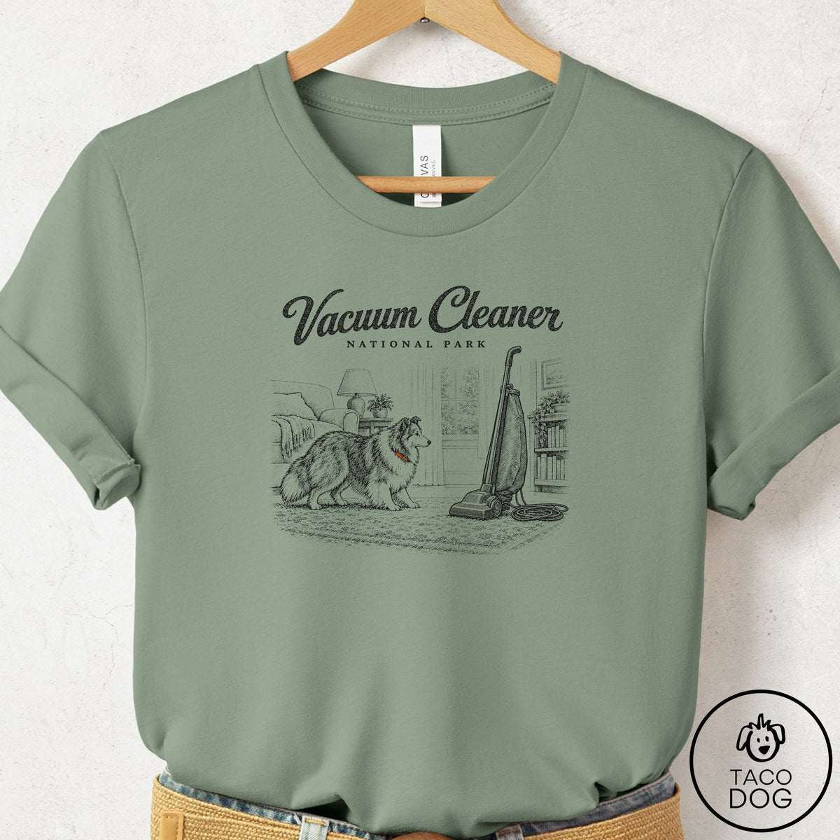 Shetland Sheepdog National Park T-Shirt Sage Taco-Dog