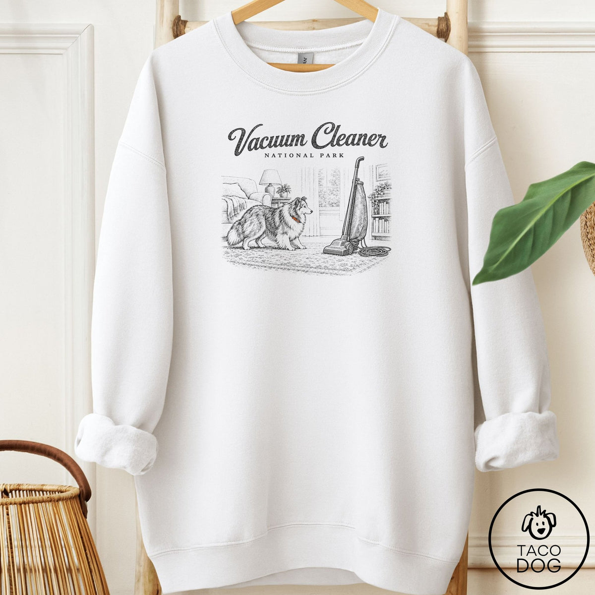 Shetland Sheepdog National Park Sweatshirt White Taco-Dog
