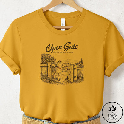 Shiba Inu National Park T-Shirt Mustard Taco-Dog