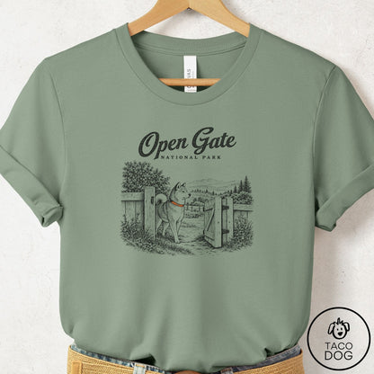 Shiba Inu National Park T-Shirt Sage Taco-Dog