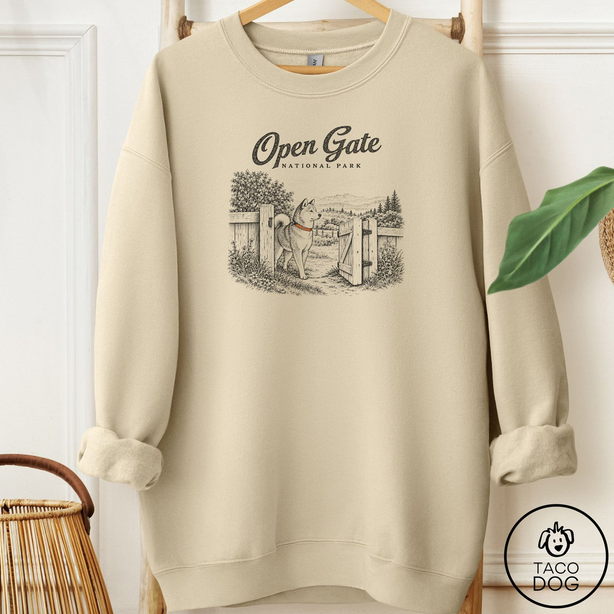 Shiba Inu National Park Sweatshirt Sand Taco-Dog