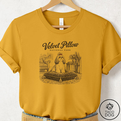 Shih Tzu National Park T-Shirt Mustard Taco-Dog