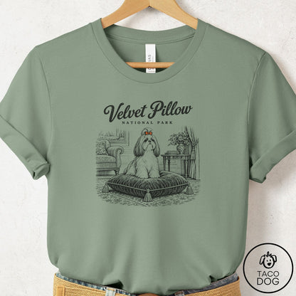 Shih Tzu National Park T-Shirt Sage Taco-Dog