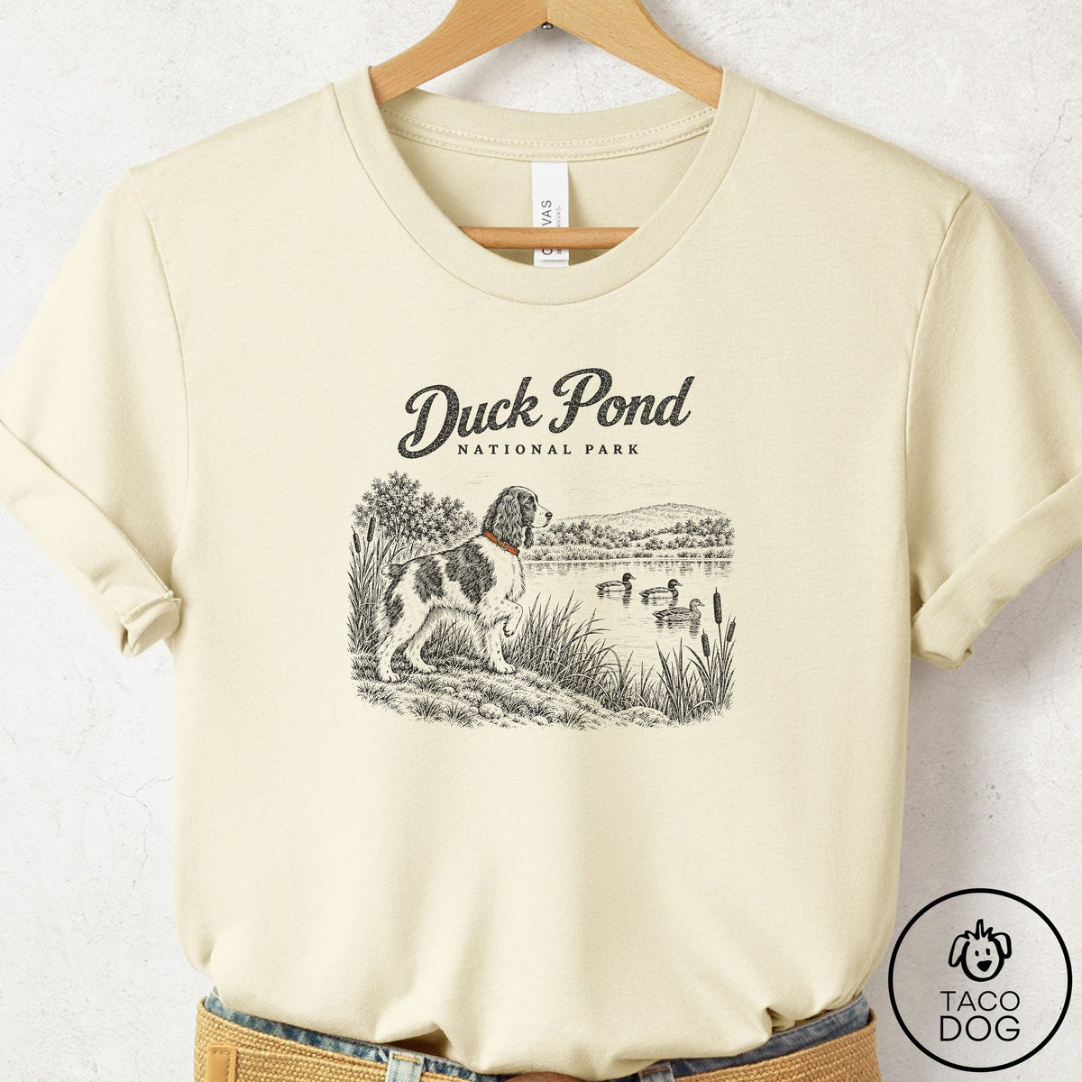 Springer Spaniel National Park T-Shirt Natural Taco-Dog