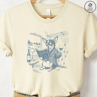 Chihuahua Night Train T-Shirt Natural Taco-Dog