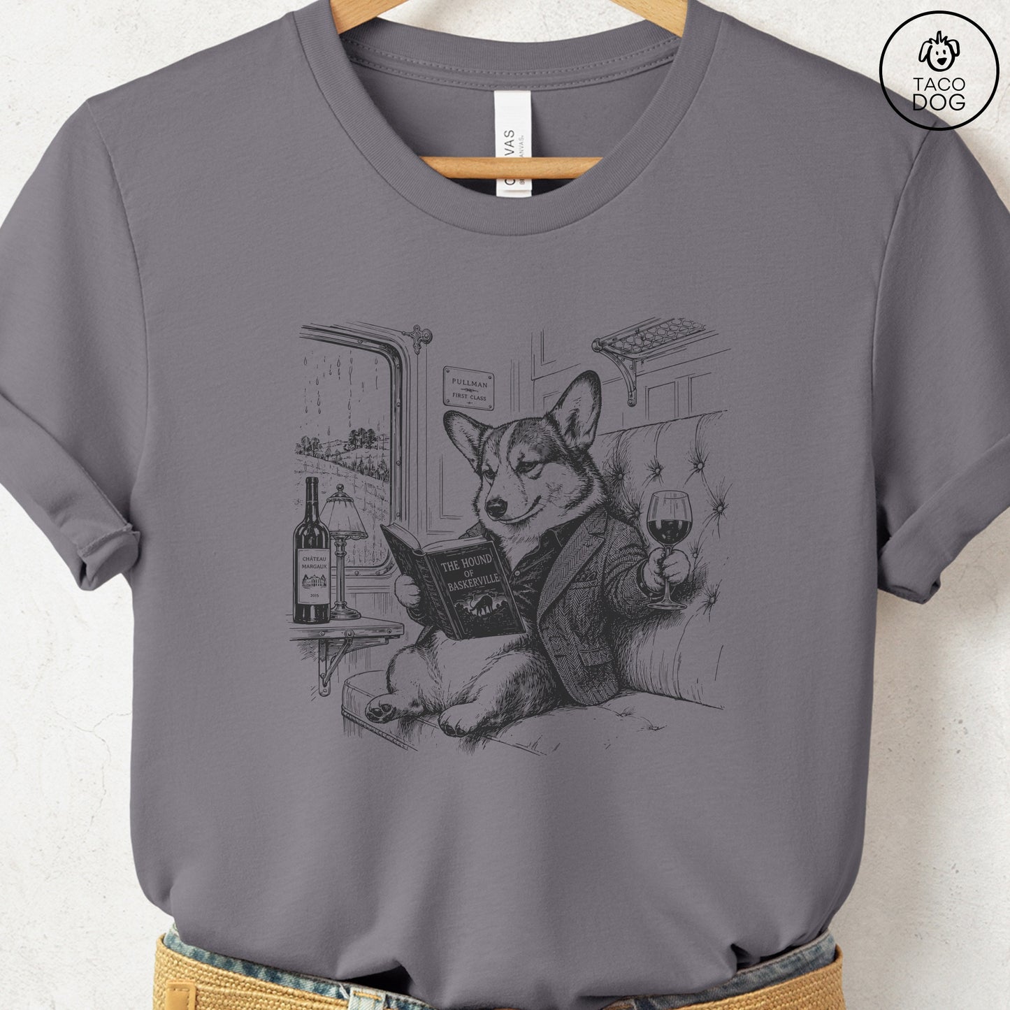 Corgi Night Train T-Shirt Storm Taco-Dog