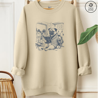 Pug Night Train Sweatshirt Sand Taco-Dog