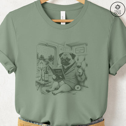 Pug Night Train T-Shirt Sage Taco-Dog