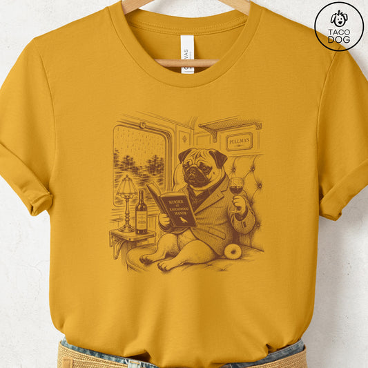 Pug Night Train T-Shirt Mustard Taco-Dog