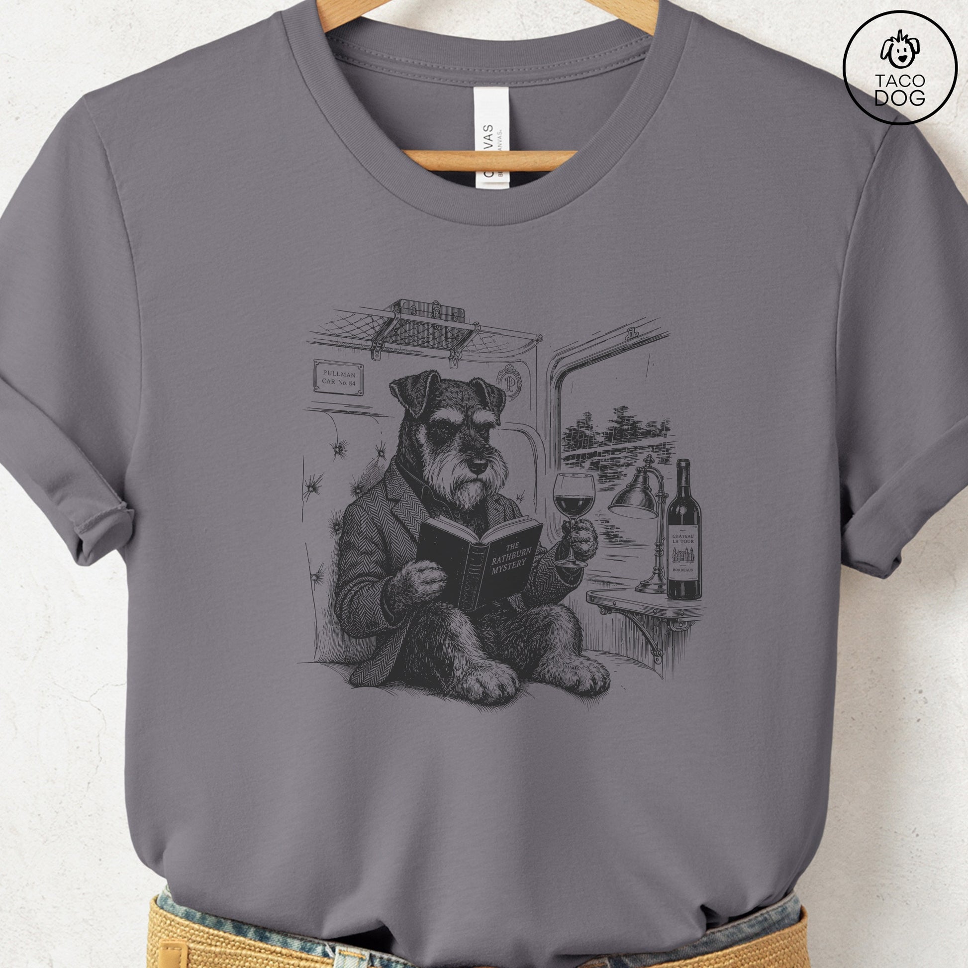 Schnauzer Night Train T-Shirt Storm Taco-Dog