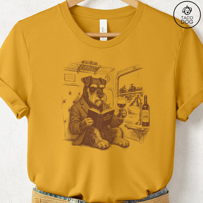 Schnauzer Night Train T-Shirt Mustard Taco-Dog