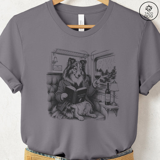 Shetland Sheepdog Night Train T-Shirt Storm Taco-Dog