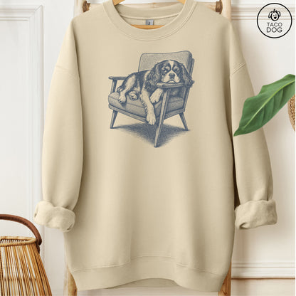 Cavalier King Charles Spaniel Occupied Sweatshirt Sand Taco-Dog