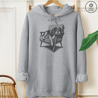 Cavalier King Charles Spaniel Occupied Hoodie Graphite Heather Taco-Dog