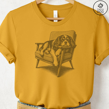 Cavalier King Charles Spaniel Occupied T-Shirt Mustard Taco-Dog