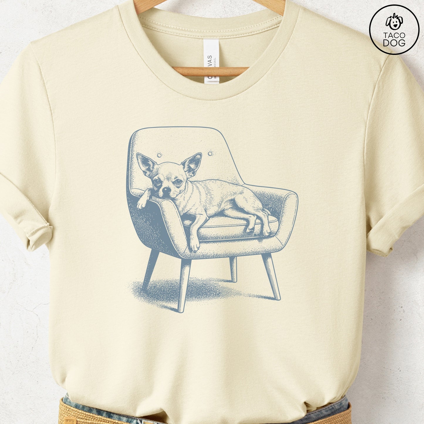 Chihuahua Occupied T-Shirt Natural S Taco-Dog