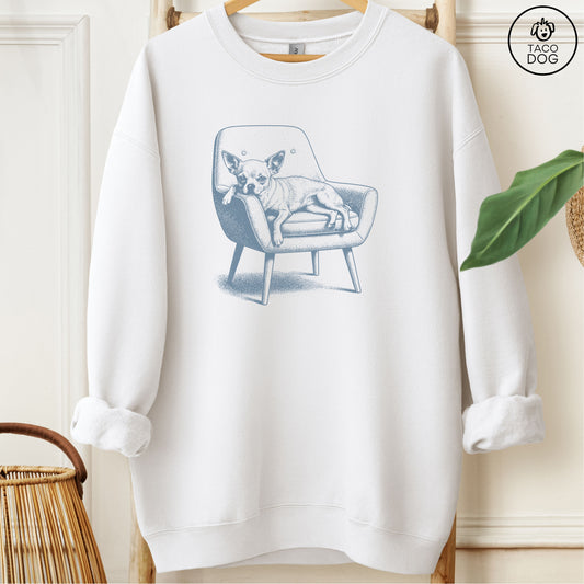 Chihuahua Occupied Sweatshirt White M Taco-Dog