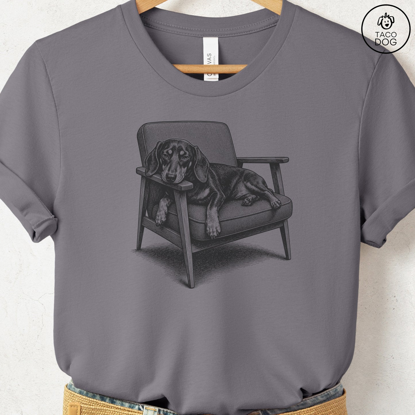 Dachshund Occupied T-Shirt Storm Taco-Dog