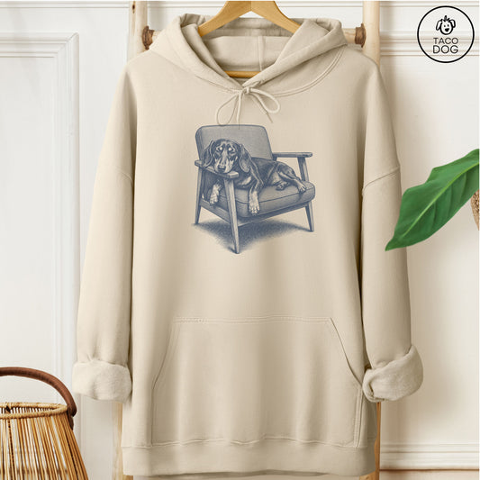 Dachshund Occupied Hoodie Sand Taco-Dog