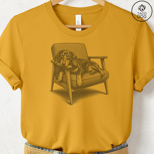Dachshund Occupied T-Shirt Mustard Taco-Dog