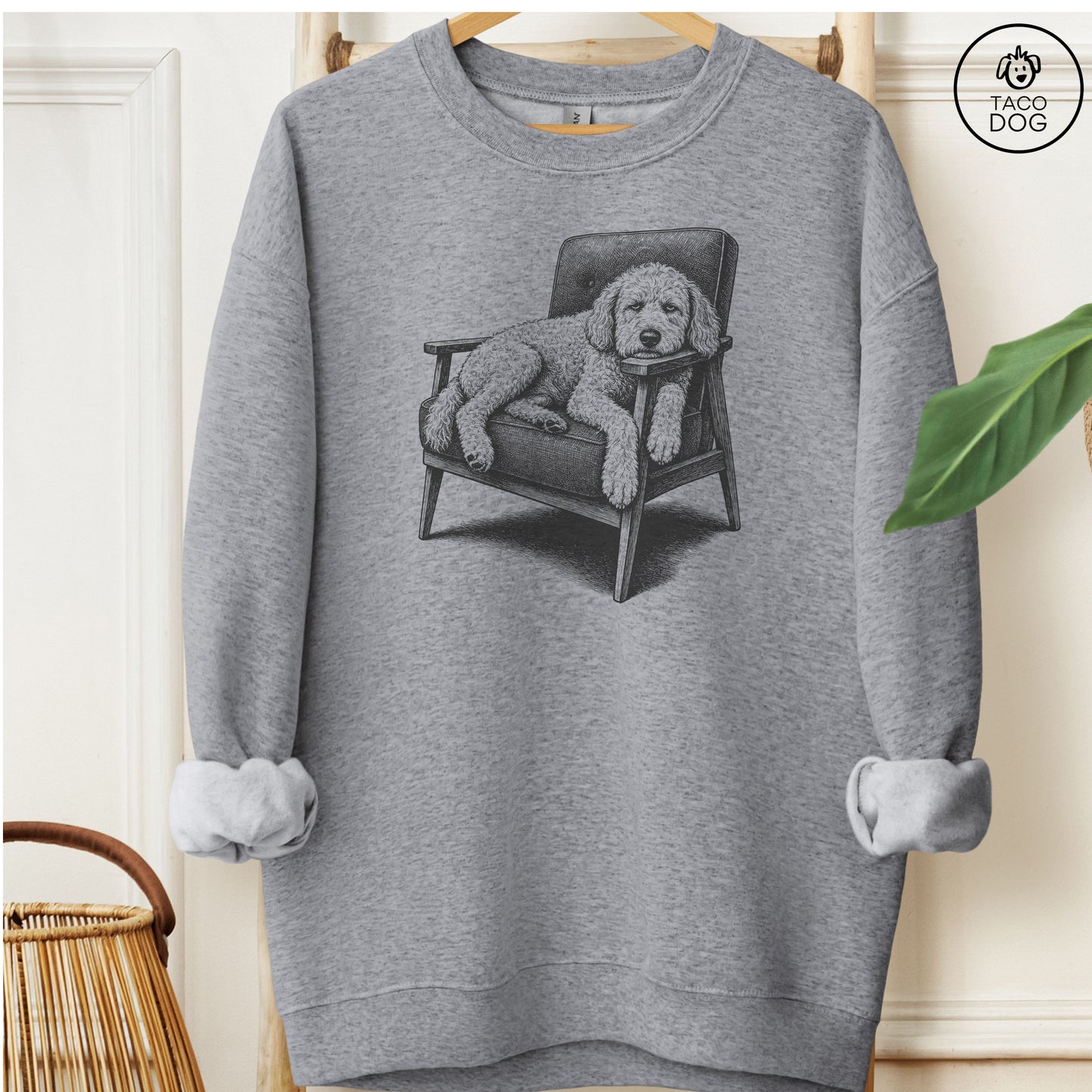 Doodle Occupied Sweatshirt Graphite Heather Taco-Dog