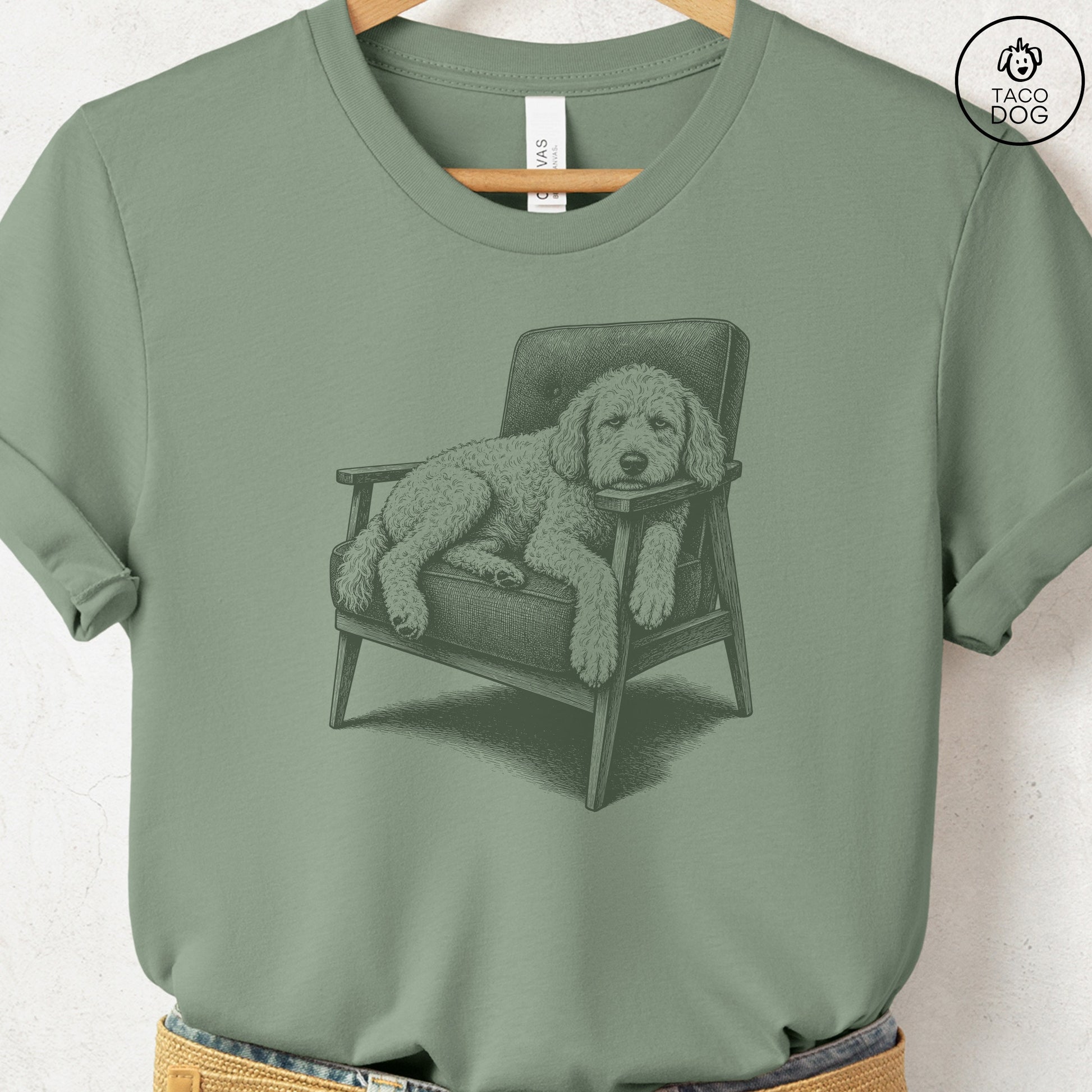 Doodle Occupied T-Shirt Sage Taco-Dog