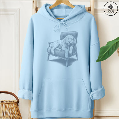 Doodle Occupied Hoodie Light Blue Taco-Dog