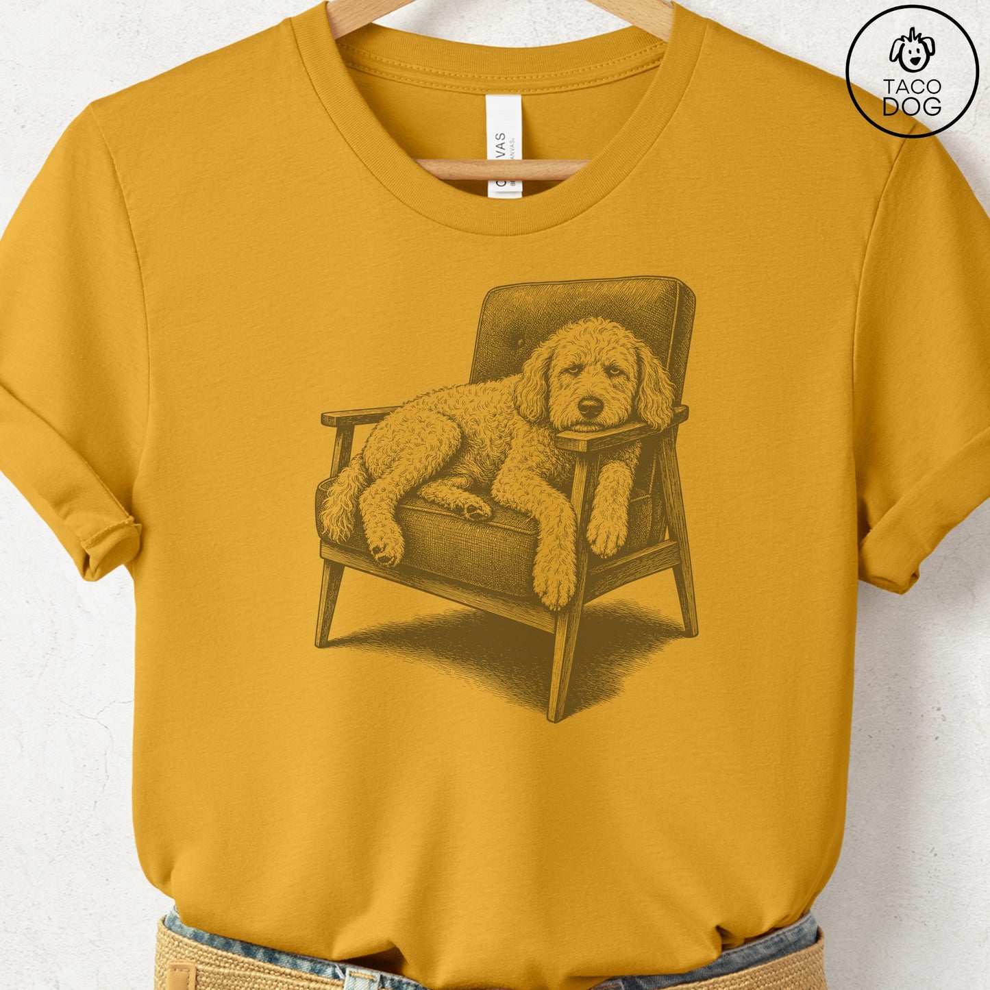 Doodle Occupied T-Shirt Mustard Taco-Dog