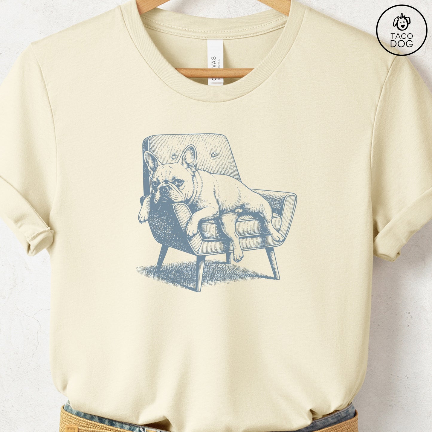 French Bulldog Frenchie Occupied T-Shirt Natural S Taco-Dog