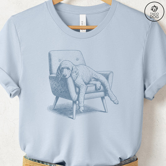 Poodle Occupied T-Shirt Light Blue S Taco-Dog