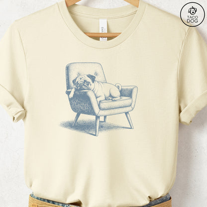 Pug Occupied T-Shirt Natural S Taco-Dog