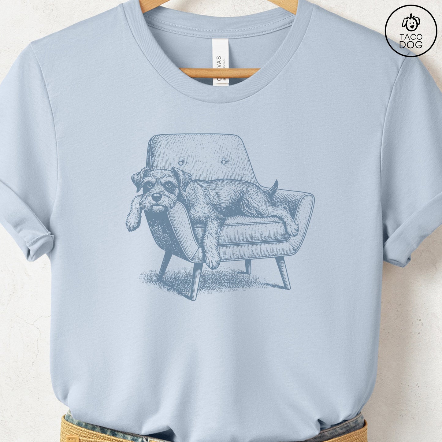 Schnauzer Occupied T-Shirt Taco-Dog