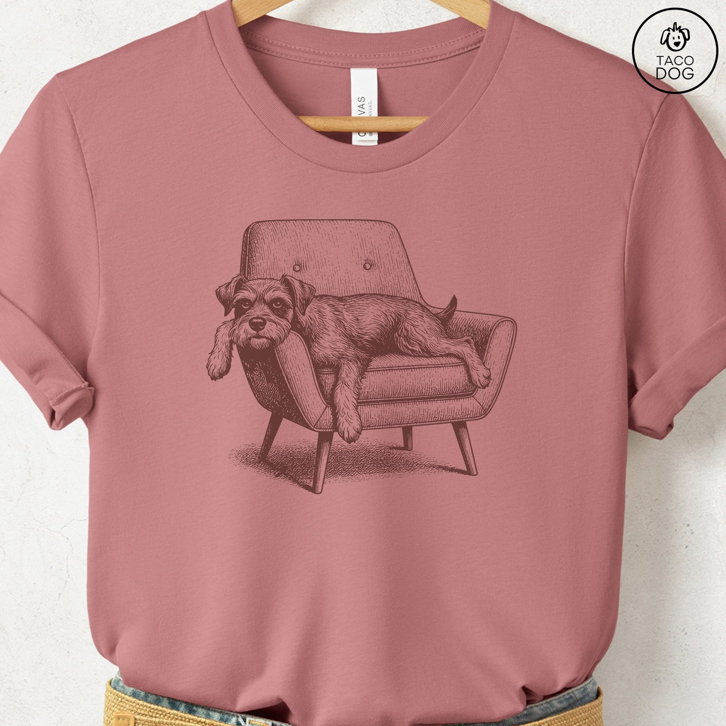 Schnauzer Occupied T-Shirt Taco-Dog