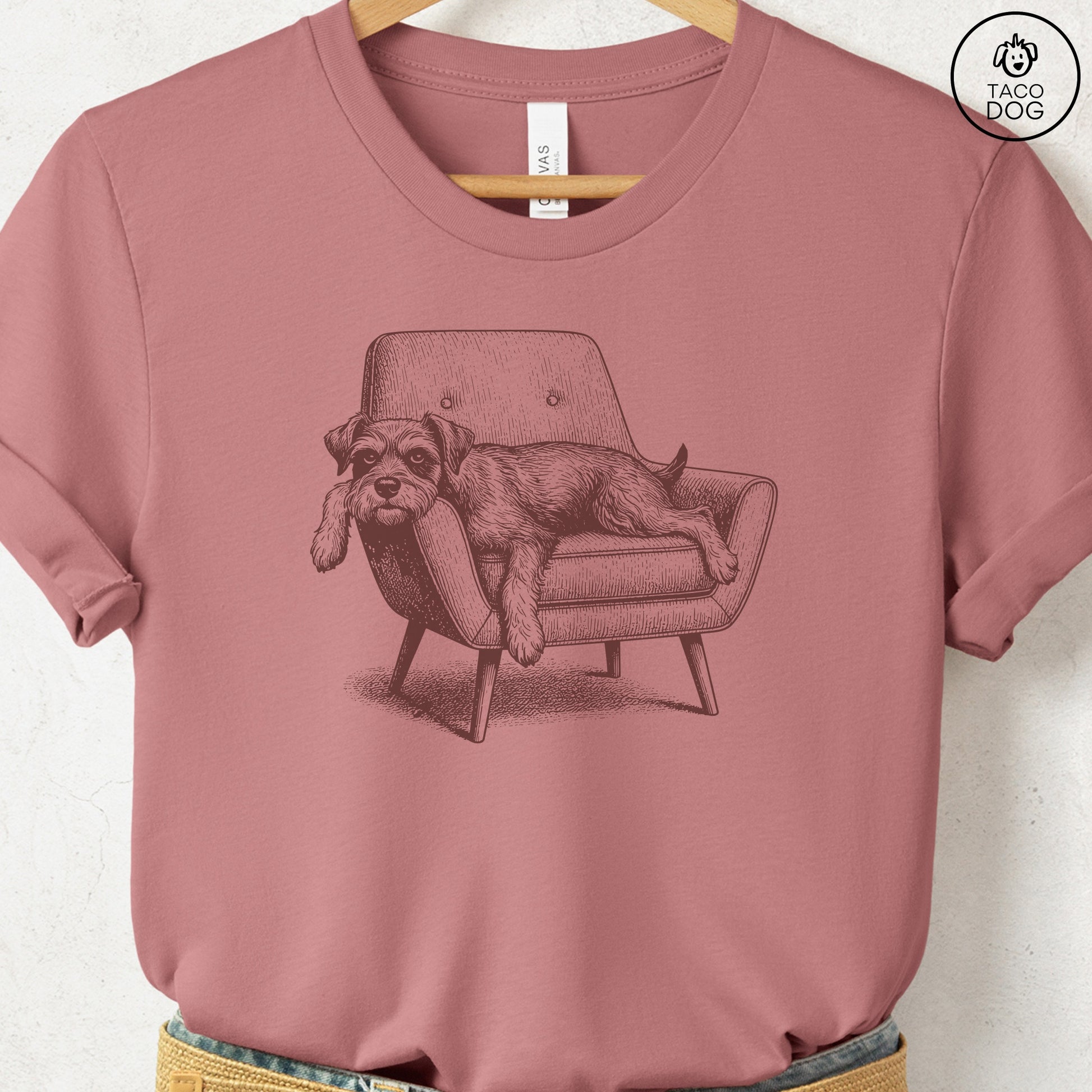 Schnauzer Occupied T-Shirt Taco-Dog